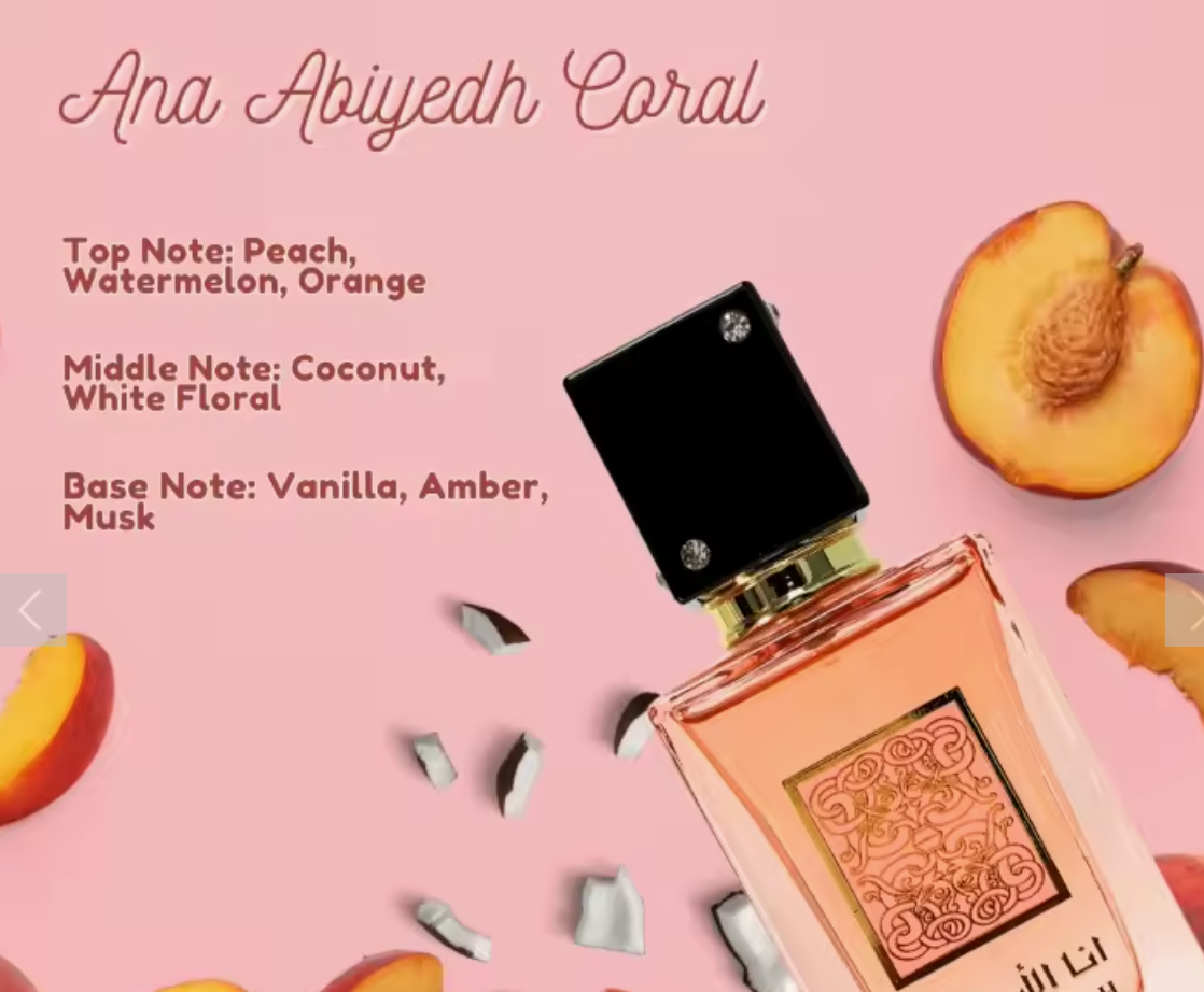 Ana Abiyedh Coral EDP 60 ml - Lattafa