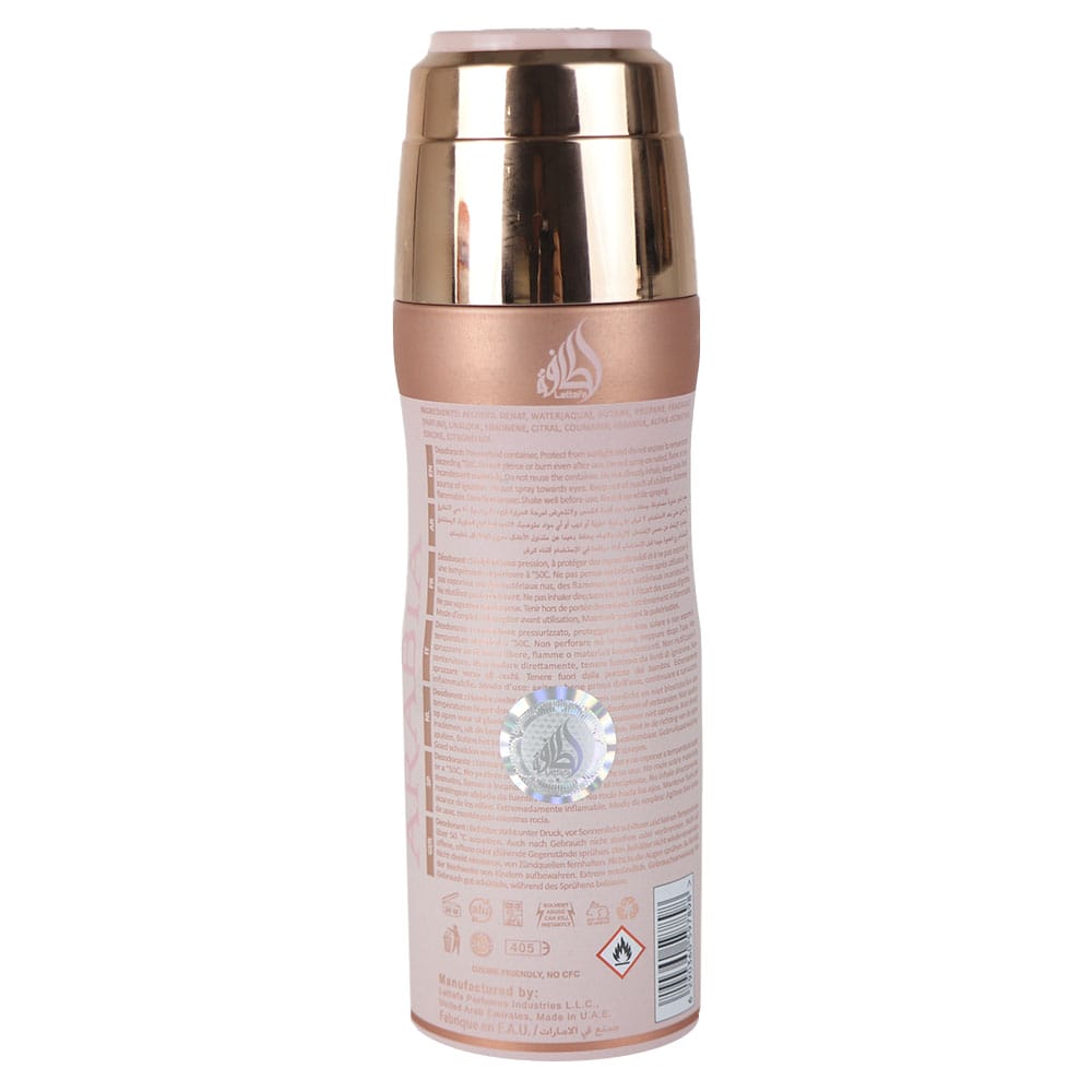 Lattafa Ameerat Al Arab Prive Rose Perfumed Desodorante 200 ml Asdaaf