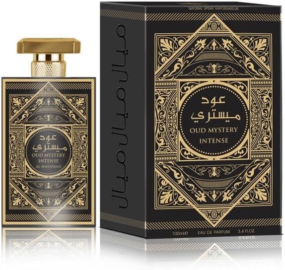 Al Wataniah Oud Mystery Intense - Perfume de Lujo Unisex, Eau de Parfum 100ml, Fragancia Amaderada y Enigmática