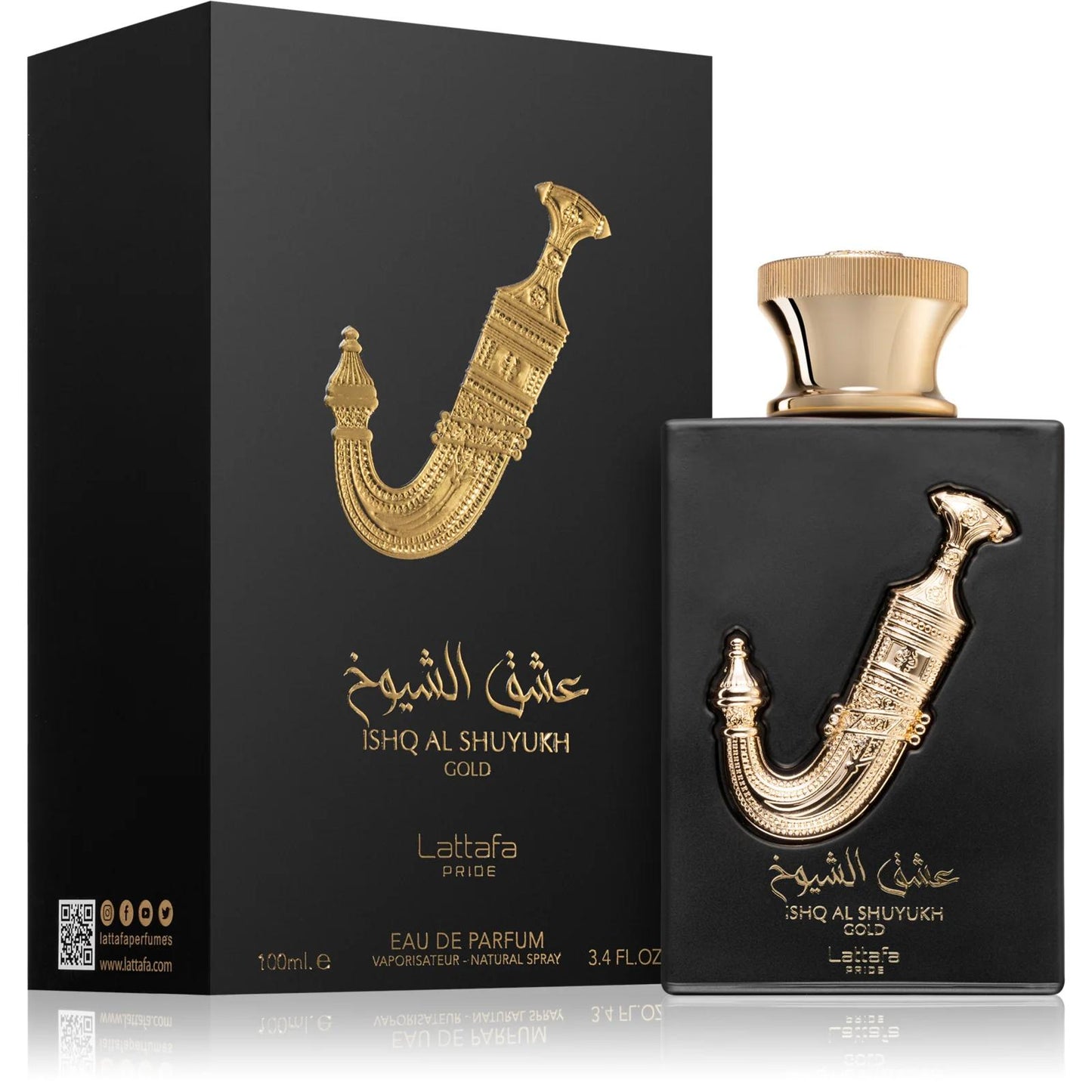 Ishq Al Shuyukh Gold  100ml  Eau De Parfum  Lattafa Perfume Masculino Exclusivo