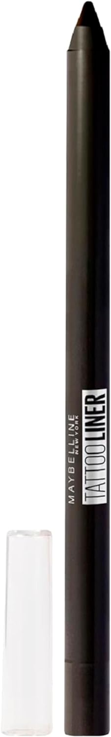 Maybelline New York, Tattoo Liner, Lápiz de Ojos Semi-permanente, Waterproof, No transferible, Tono: 900 Deep Onyx Negro, 1.3 gr