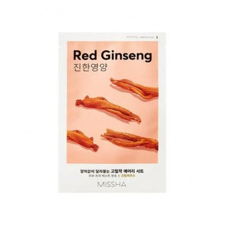 MISSHA - Mascarilla Facial Airy Fit de Ginseng Rojo, Crema 200 ml | Hidratación Intensiva | Piel Suave y Radiante | Mejora Elasticidad, Rojo, 1 g