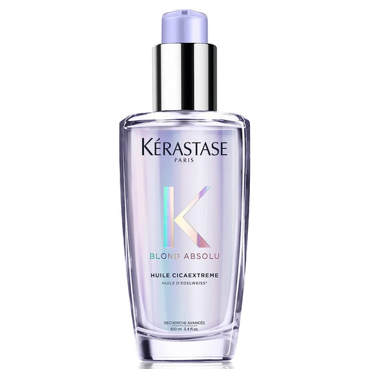 Kérastase Blond Absolu Huile Cicaextreme Aceite Reparador Sin Aclarado, Reconstructor y Protector del Calor, Para Pelo Dañado y Decolorado, Huile Cicaextrême, 100 ml