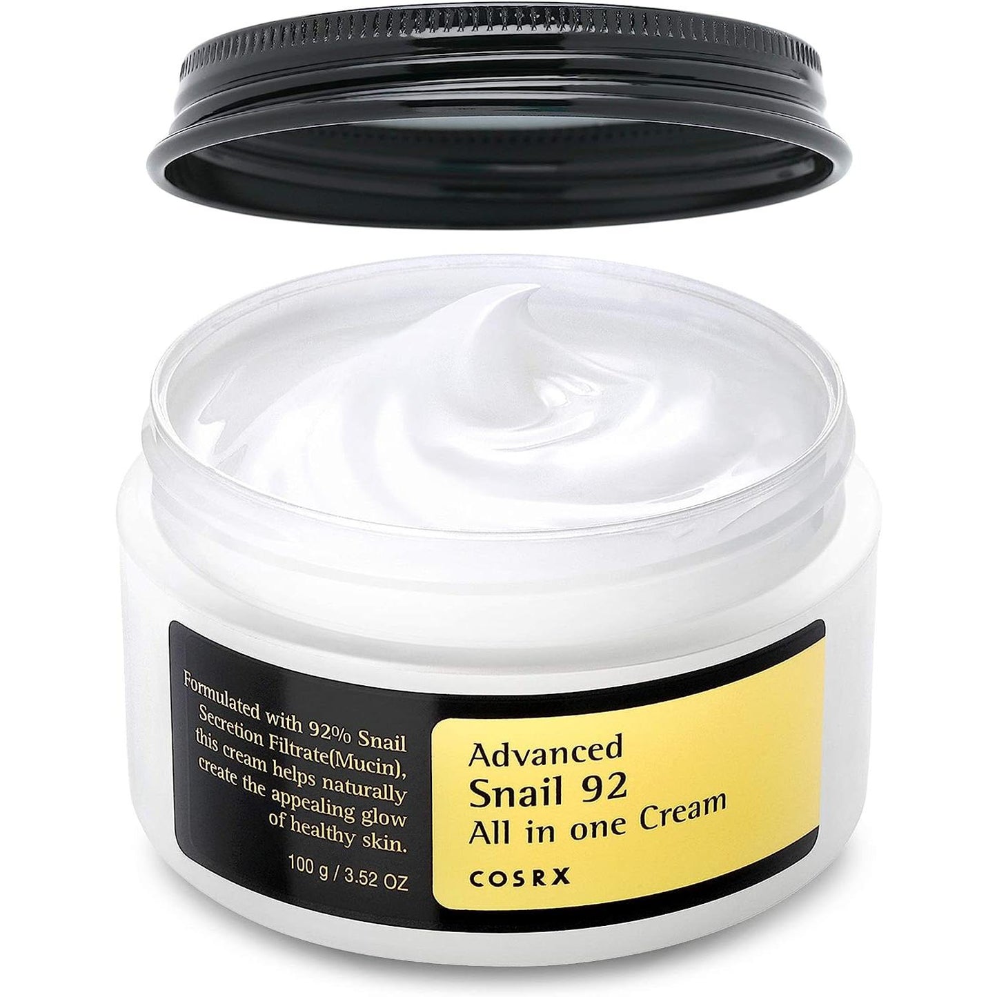 COSRX Advanced Snail 92 All in One Cream, 100g, Anti Manchas y Antiarrugas, Crema Hidratante de Dia y Noche