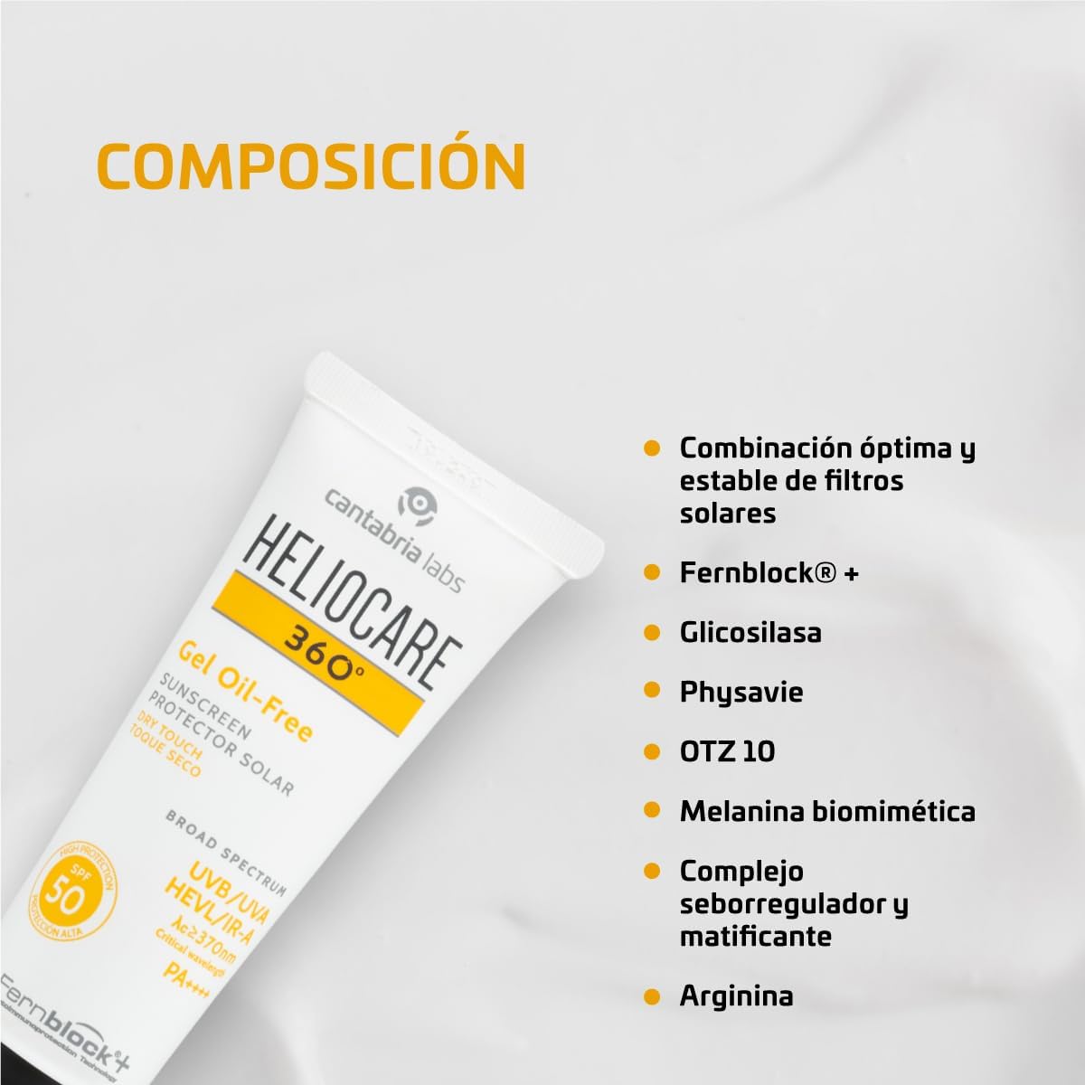 Heliocare 360º Gel Oil-Free SPF 50+ - Crema Solar Facial, Fotoprotector Avanzado, Ligero, Pieles Grasas, Tendencia Acneica, Acabado Mate y Tacto Seco, 50ml