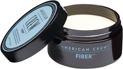 American Crew - 85gr Fiber, Cera para el Pelo Hombre, Fijación Fuerte y Flexible, Moldea y Aumenta el Brillo, para Pelo Corto, Estiliza y Peina el Cabello