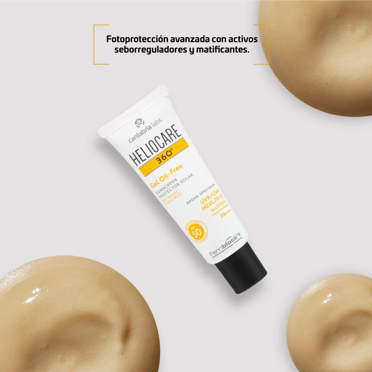 Heliocare 360º Gel Oil-Free SPF 50+ - Crema Solar Facial, Fotoprotector Avanzado, Ligero, Pieles Grasas, Tendencia Acneica, Acabado Mate y Tacto Seco, 50ml