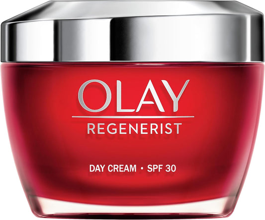 Olay Regenerist Crema Facial De Día Con SPF 30, Fórmula Con Niacinamida (Vitamina B3) Y Péptidos, Hidrata Al Instante Y Durante 24H, Piel Más Firme En 14 Días, Uso Diario, 50ml