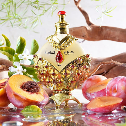 Khadlaj Perfumes Hareem Al Sultan Gold 35ml - Fragancia Floral Afrutada - Aceite Concentrado Perfumado para Mujeres que les gusten los aromas Cítricos