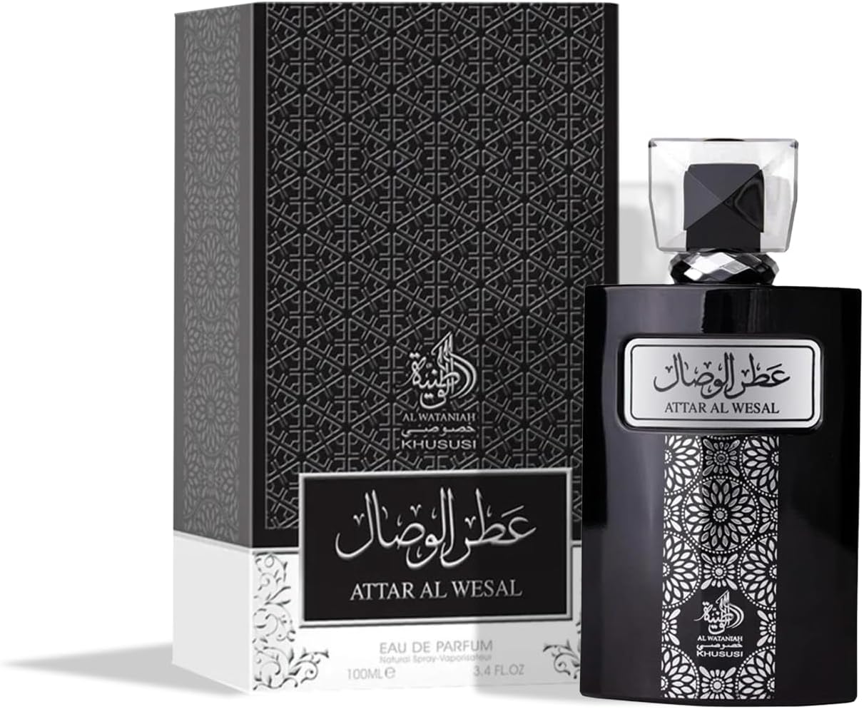 Al Wataniah Attar Al Wesal - Perfume Oriental Unisex con Notas de Madera y Especias - Aroma Intenso y Duradero - 100 ml