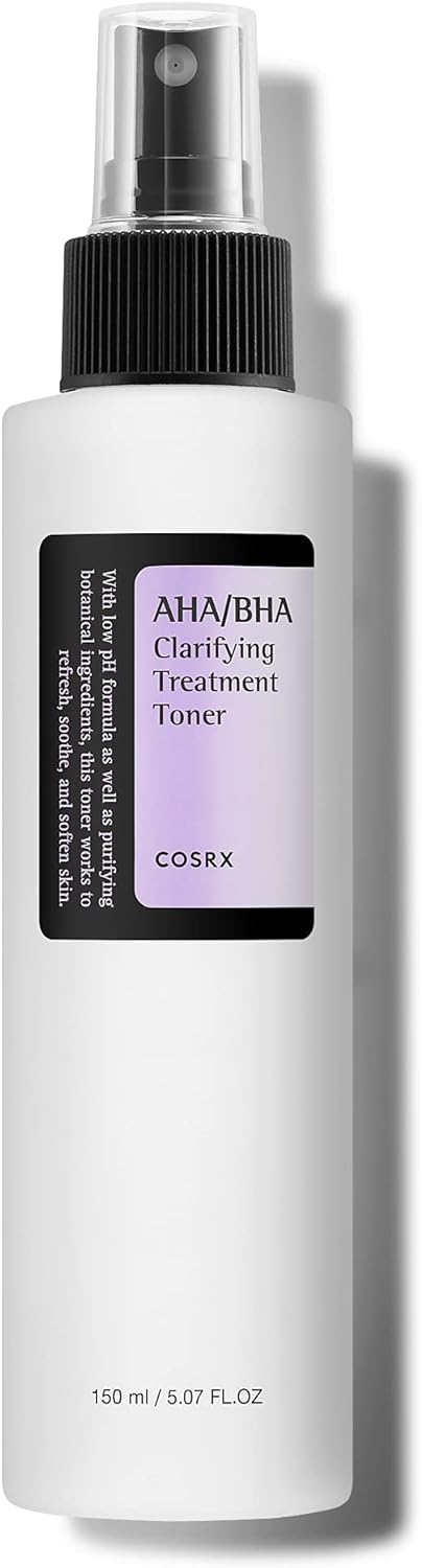 COSRX AHA/BHA Exfoliating Facial Treatment | Esencia para acné, poros y pieles irregulares - Tónico de tratamiento exfoliante facial