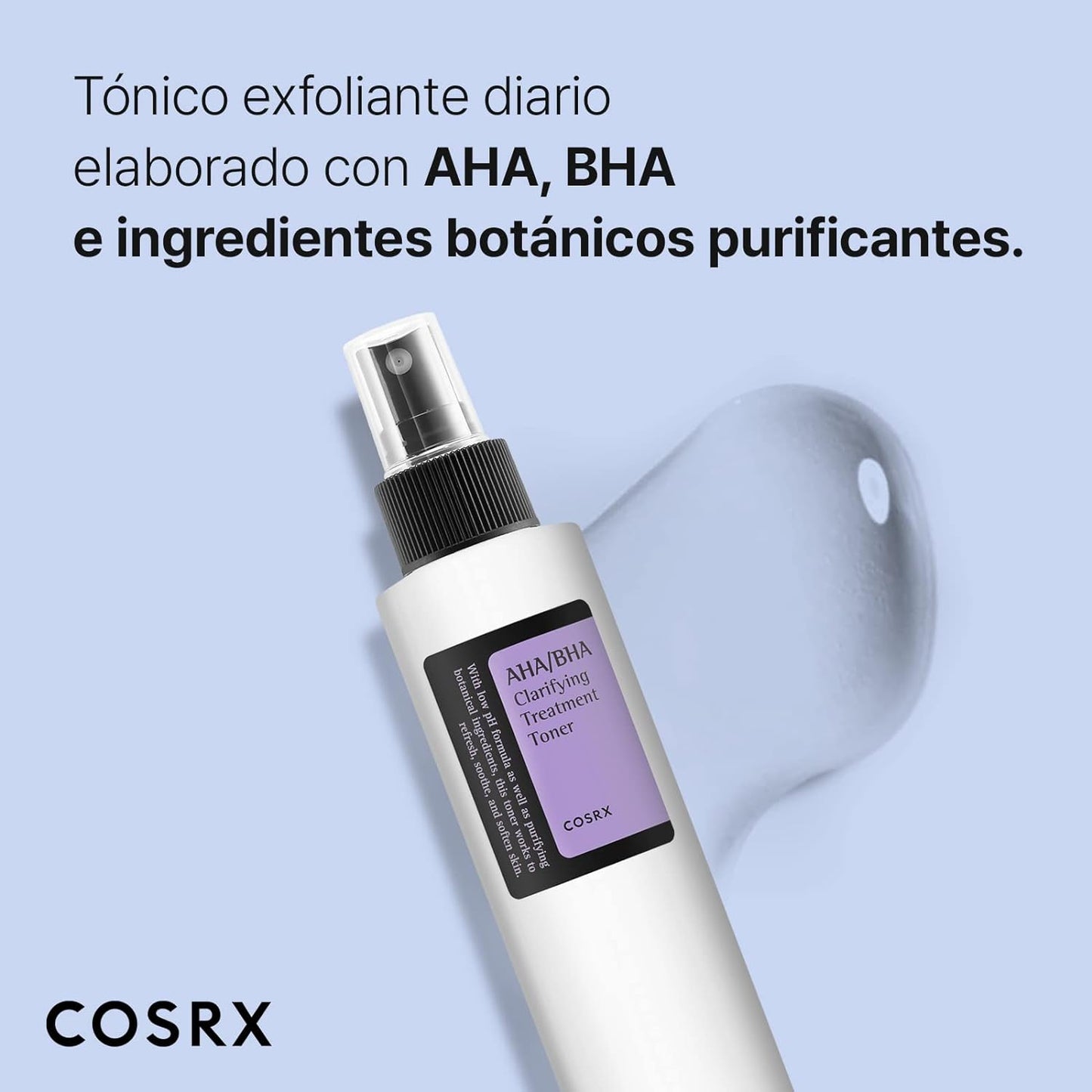 COSRX AHA/BHA Exfoliating Facial Treatment | Esencia para acné, poros y pieles irregulares - Tónico de tratamiento exfoliante facial