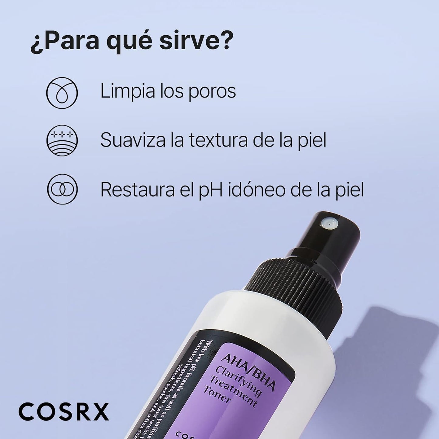 COSRX AHA/BHA Exfoliating Facial Treatment | Esencia para acné, poros y pieles irregulares - Tónico de tratamiento exfoliante facial