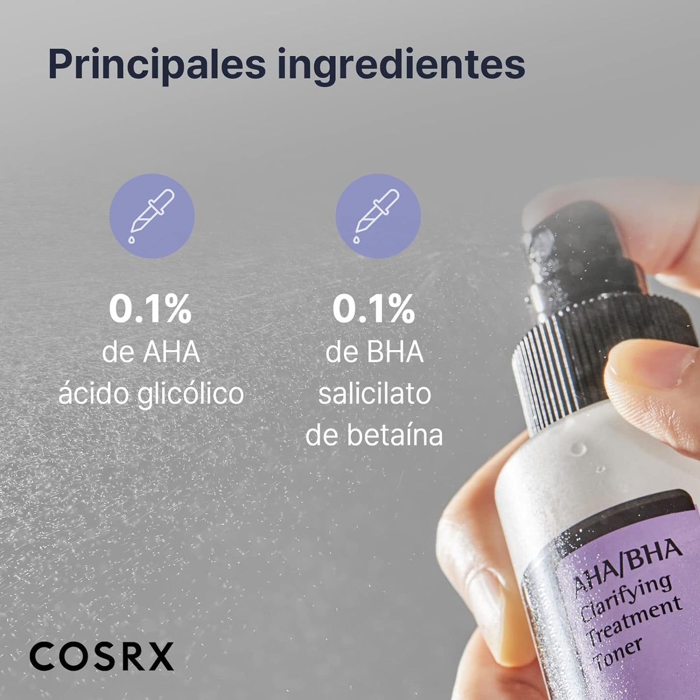 COSRX AHA/BHA Exfoliating Facial Treatment | Esencia para acné, poros y pieles irregulares - Tónico de tratamiento exfoliante facial