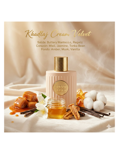 Khadlaj Cream Velvet Extrait De Parfum 100ml - Long-Lasting Amber Gourmand