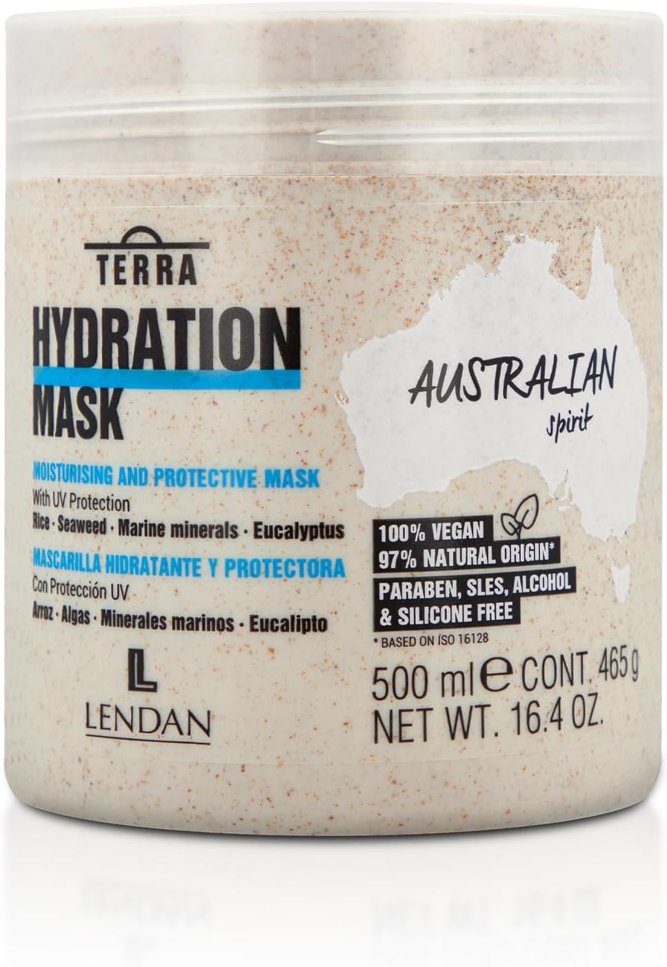 LENDAN - Mascarilla Hidratante para el Cabello - Terra Hydration Mask - 500 ml - para Cabello Seco y Dañado - Hidrata y Repara - Previene la Pérdida de Color - Evita el Encrespamiento