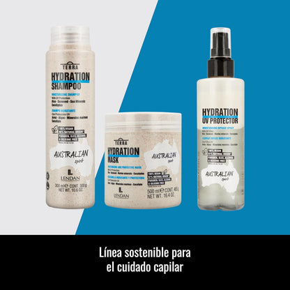 LENDAN - Mascarilla Hidratante para el Cabello - Terra Hydration Mask - 500 ml - para Cabello Seco y Dañado - Hidrata y Repara - Previene la Pérdida de Color - Evita el Encrespamiento