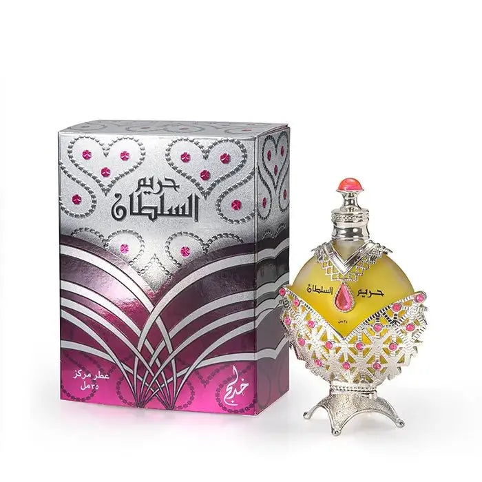 Khadlaj Hareem Sultan Silver – Aceite Perfumado Unisex, Fragancia Oriental Floral, 35 ml