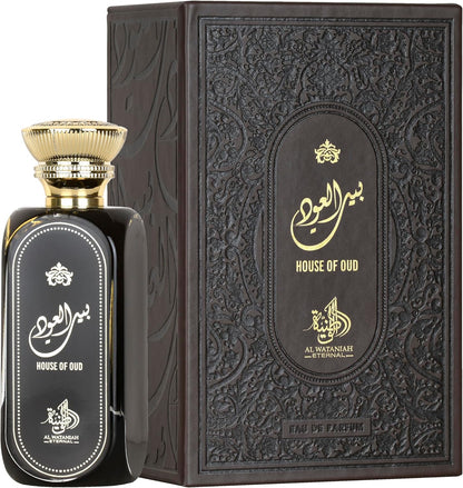 Al Wataniah House Of Oud - Perfume de Lujo para Hombres, Eau de Parfum 100ml, Aroma Exótico y Duradero