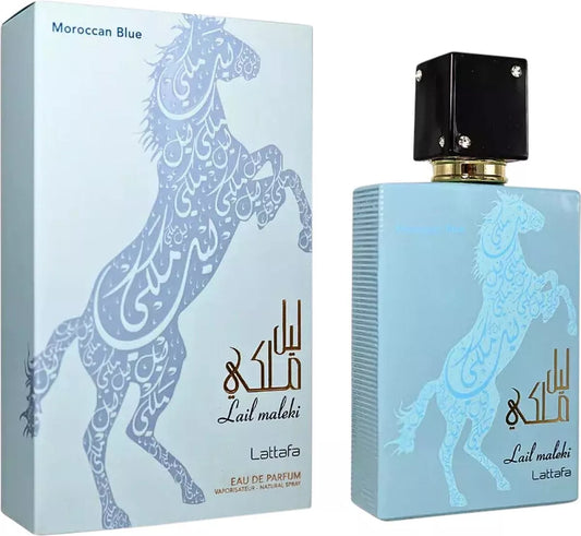 Lattafa Unisex Lail Maleki Moroccan Blue EDP Spray 100ml Fragrances