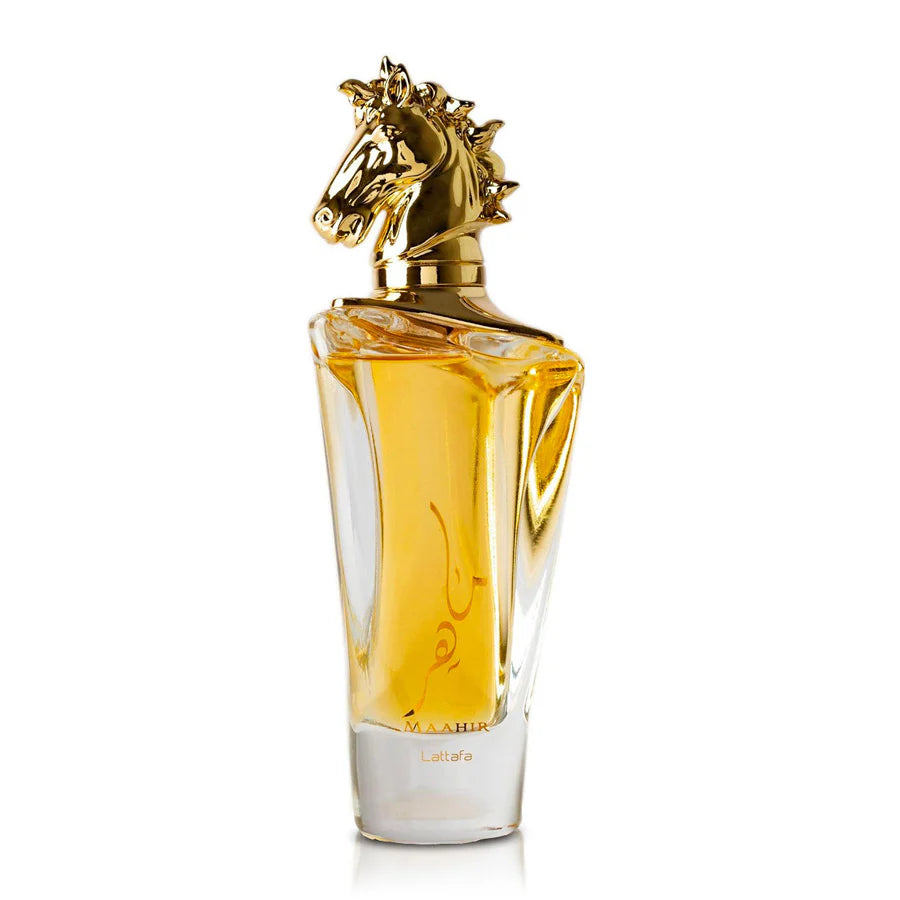 Lattafa Maahir GOLD 100ml Eau de Parfum - Unisex - Floral, Woody, Fruity, Sweet and Musky