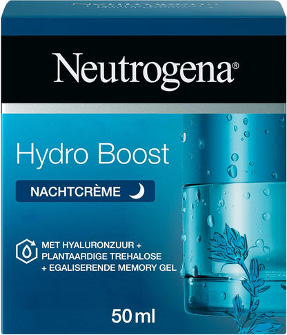 Neutrogena Hydro Boost - Crema de noche para todo tipo de piel, sin aceite, 50 ml