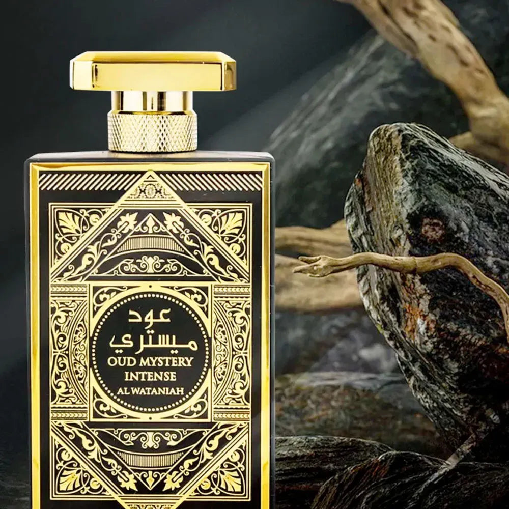 Al Wataniah Oud Mystery Intense - Perfume de Lujo Unisex, Eau de Parfum 100ml, Fragancia Amaderada y Enigmática