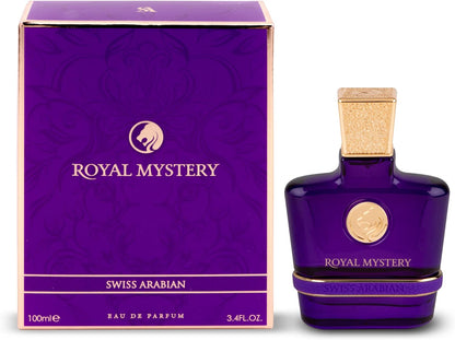 wiss Arabian - Perfume Royal Mystery - 100ml - Eau de Parfum - Fragancia Femenina - Familia olfativa Chipre Frutal - Elegante y Sofisticada