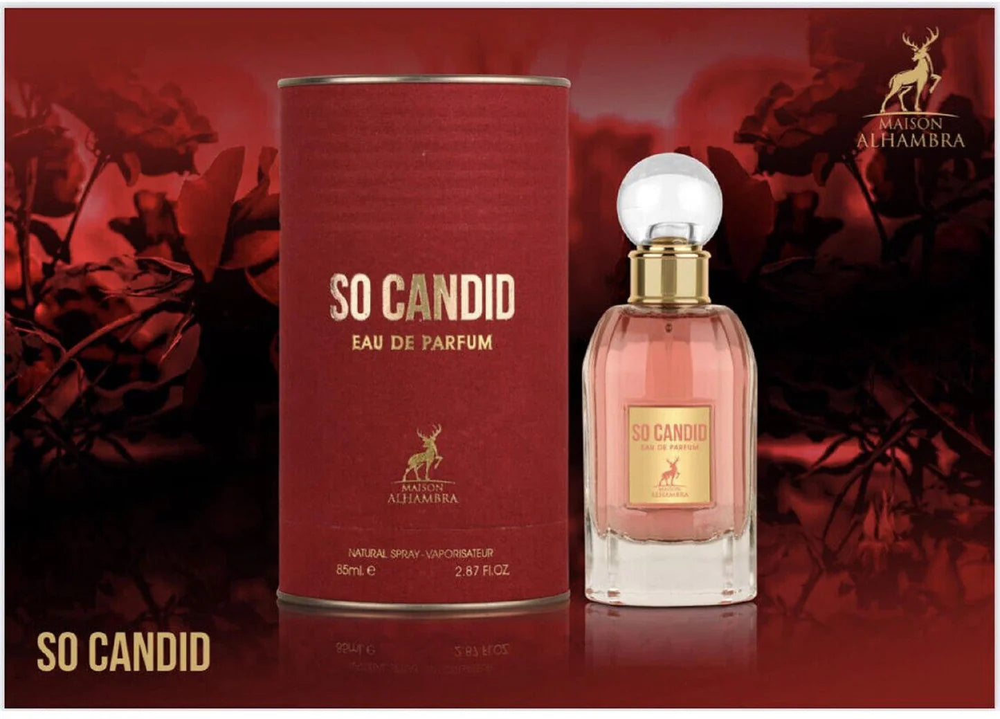 So Candid de Maison Alhambra Perfume árabe Mujer Floral Frutal Fresco Verano Elegante - 85ml